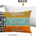 Artscope Fall Decorative Throw Pillow Covers 12x20 Inch Set of 4 Fall Gifts for Home Decor, Autumn Pumpkin Sweet Home Thankful Grateful Blessed Outdoor Farmhouse Pillow Cases for Sofa Couch-Blue