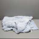 Smoofy Faux Fur Throw Blanket for Couch Rabbit Fleece - Light Blue Fluffy Blanket for Sofa Bedroom Living Room, Cozy Soft Plush Luxury Thick Winter Fuzzy Comfy Bubble Blanket - 50" x 60"