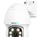 SV3C 4K Security IP Camera Outdoor, 8MP PTZ Pan Tilt Dual Band 2.4G 5G WiFi Cameras with Auto Track, Floodlight Color Night Vision, Human Detect, Onvif, RTSP Browser, 2-Way Audio, FTP, SD Card Record