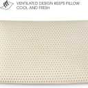 100% Natural Talalay Latex Pillow, Luxury Support Sleeping Bed Pillow for Side, Back, and Stomach Sleepers, Latex Foam Pillow, Removable Breathable Cotton Cover (1, King (Low Loft))