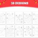 JOYIN 36 Pcs Christmas Coloring Books Bulk for Kids, Mini Coloring Booklets in 9 Covers with 10 Characters for Christmas Party Favor Supplies, Stockings Gifts Goodie Bags Stuffer Filler