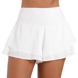 Sunzel Women's Tennis Shorts, High Waisted Flowy 2-in-1 with Pockets (XL)