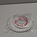 Leinuosen Flexible Molding Trim Peel and Stick for Walls 10ft Decorative Bead Pearl DIY Wall Trim for Bathroom Mirror Frame Border Backsplash Tile Ceiling Cabinet TV Wall Edge (White, 10ft /15 mm)