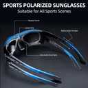 ROCKBROS Polarized Sunglasses Men Women Cycling/Pickleball/MTB Glasses UV Protection, Suitable for Myopia Glasses