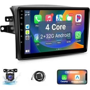 Leadfan Car Radio for Toyota Sienna 2004-2010 Stereo Upgrade with Wireless CarPlay Android Auto, 9'' IPS TouchScreen In-Dash GPS Navigation Bluetooth WIFI SWC MirrorLink FM Voice Control Backup Camera