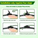 QUALITY 26in + 17in Premium All-Season Windshield Wiper Blades for Original Equipment Replacement(Set of 2)