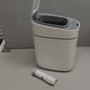 ELPHECO Slim Bathroom Trash Can with Lid, 2.5 Gallon Automatic Adsorption Garbage Can, Narrow Sensor Trash Bin, Slim Waterproof Garbage Can, Smart Waste Bin for Narrow Space (Bag Self-Absorbing)