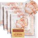 Maison d' Hermine Cloth Napkins Set of 4 100% Cotton for Thanksgiving Christmas Decorations Everyday Reusable Square Fall Napkins Cloth Washable Dinner Party (Giving Thanks, 20"x20")