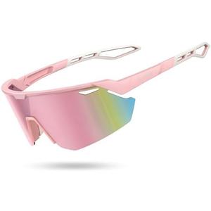 Lamicall 24g Polarized Sports Sunglasses for Men Women - UV400 Protection Sun Glasses Gifts for Running Cycling Baseball