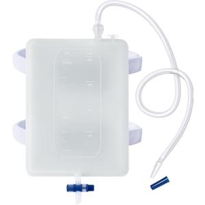 1PCS 1000ML Silicone Catheter Leg Bag | Reusable Washable Urine Drainage Bag with Anti-Slip Adjustable Straps & 1M Silicone Tube, Post-Surgery, Long-Term Care