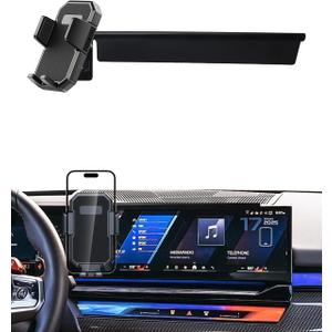 PZK Car Phone Mount for BMW X5 X6 2024 2025 2026 & BMW X7 2023-2026 Accessories Custom 14.9-inch Screen Auto Lock Car Phone Holder with Storage Box 360 Rotation Cradles Not Affect Air Vent