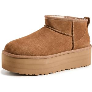 UGG Women's Classic Ultra Mini Platform Boot, 7, Chestnut