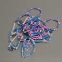 Landical 24 Pcs Snowflake Party Favors Winter Polymer Clay Beaded Bracelets Bulk Snowflake Jewelry Gifts Frost Friendship Wristband Heishi Stretch for Christmas Wonderland Birthday Party Supplies