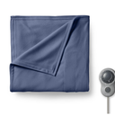 Sunbeam Royal Ultra Admiral Blue Heated Blanket 10 Heat Settings, Full