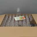 100 Pack 2 oz Shot Bottles with Caps, Small Plastic Bottles for Liquids, Ginger Shots Bottles for Liquor,Juice,Whiskey, Reusable Travel Bottles with Scale, Funnels, Stickers for DIY, Weddings, Party