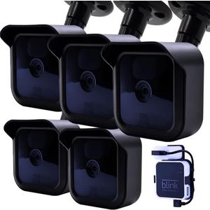 Blink Outdoor 3rd&4th Gen Camera Wall Mount Bracket.Weatherproof Housing Protective and 360 Adjustable Bracket with Blink Sync Module 2 Outlet Mount for Blink Outdoor 3rd&4th Gen Camera(Black 5 Pack)