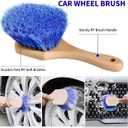 Wontolf 62'' Car Wash Brush With Long Handle - Chenille Microfiber Mop Mitt, Cleaning Kit, Windshield Window Squeegee, Duster, Microfiber Towels, Wheel Tire Brush for Cars, RV, Truck, Boat