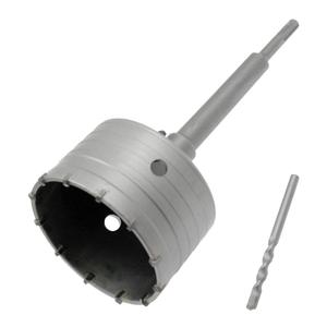 Hordion 4 Inch/ 100mm Concrete Hole Saw SDS Plus Shank Hole Saw Cutter with 202mm Connecting Rod Drill for Cement Brick Wall