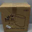 Sooyee 10 Liter Rectangular Plastic Garbage Can Wastebasket with Press Type Lid,2.4 Gallon Garbage Container Bin for Bathroom, Powder Room, Bedroom, Kitchen, Craft Room, Office (Cream White)