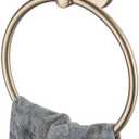 JQK Towel Ring Champagne Bronze, 304 Stainless Steel Hand Towel Holder for Bathroom Wall Mount, TR130-CB