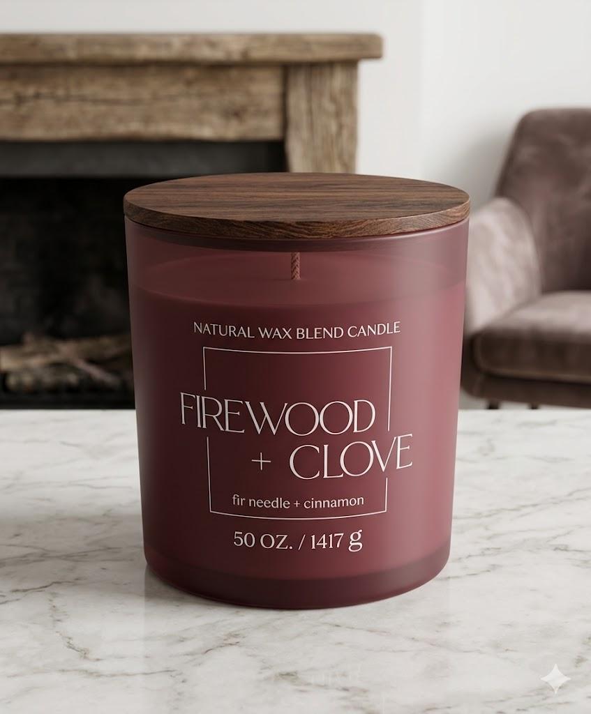 Firewood + Glove Glass Jar Candle 50 OZ