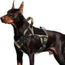 WINGOIN Tactical Dog Harness for Large Dogs, Heavy Duty No Pull Dog Harness with Handle, Adjustable Reflective Military K9 German Shepherd Big Size Dog Vest for Walking, Hunting, Camo (L) (L: 45-80 lbs (Chest:27-37",Neck:19-25"))