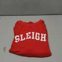 MNLYBABY Sleigh Christmas Sweatshirt Women Merry Christmas Holiday Crewneck Long Sleeve Shirts Funny Xmas Pullover Top (Large, Red)