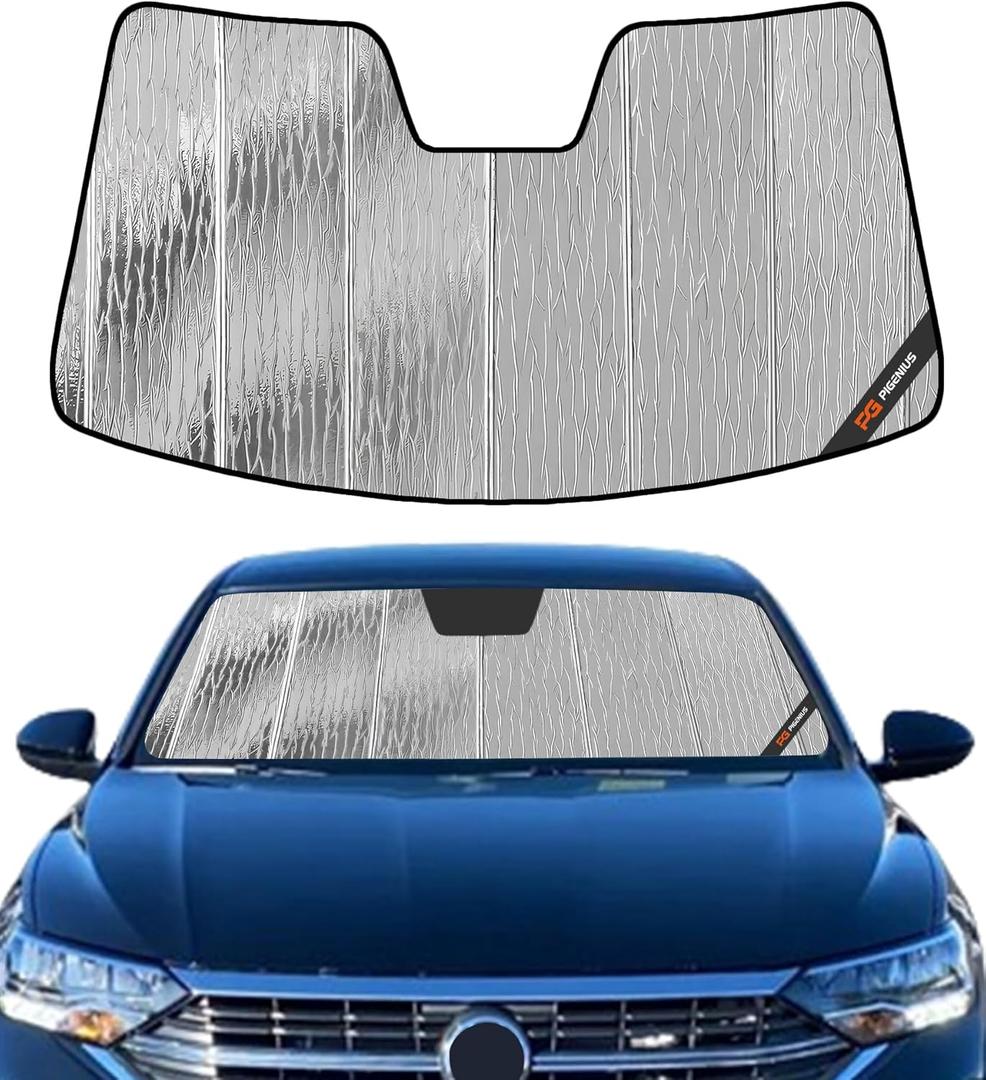 Pigenius Windshield Sunshade for Volkswagen Jetta 2019-2026 with Rearview Mirror Camera - AstraGuard
