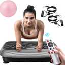 UCIN Vibration Plate Exercise Machine, Vibration Plate for Lymphatic Drainage, 330 Lbs Capacity Whole Body Workout Vibration Platform for Home & Office with Resistance Bands/Pilates Ball (Grey)