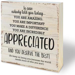 Funny Wooden Sign, You Are Make A Difference, Desk Table Decoration, Gifts For Colleagues, Bosses And Besties, Inspirational Gifts, Women Office Home Decorations And Accessories5x5 Inches)-A02