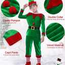 6 Pack Christmas Kids Elf Costume, Boys Christmas Elf Costume Velvet Cosplay Santa's Helper Costume Xmas Outfit (8-10 Years)