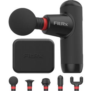 Fitness Mini Pro Neck & Back Massager – Handheld Deep-Tissue Percussion Gun with 4 Attachments, 4-Speed USB-C Rechargeable for Neck, Back & Muscle Recovery