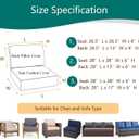Deep Seating Patio Cushion Set Covers Replacement, Durable Outdoor Cushions Cover, 4Pcs Patio Furniture Cushions Slipcovers with Zipper, 28x28x6, 28x13x6, Grey