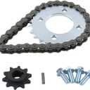 420 Chain Sprocket Kit 25T Rear & 10T Front w/ 32 Links Compatible with Coleman KT196 CK196 Go Kart, Fits Predator 196cc 212cc 6.5HP Engine, 5/8" Bore Jackshaft Sprocket