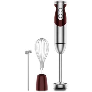 Megawise 3-in-1 Hand Blender – 12-Speed, Includes Powerful Blender Stick, Whisk, and Milk Frother – Easy to Clean and Perfect for Smoothies, and More (Red)