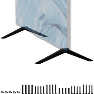 TV Legs for Roku Select Series, for Roku TV Stand Legs for 4K HD HDR FHD QLED,Fit for TV with a Hole Center-to-Center Distance of 14mm/0.55in to 24mm/0.94in Please Measure Bottom Hole Distance