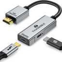 HDMI to USB C Adapter 4K60Hz, Unidirectional HDMI Male (Source) to USB C Female (Display) for Portable Monitor, AR Glasses XREAL One/Air 2 Pro/VITURE Pro/Rokid, PS4/5, Xbox, Switch, ROG Ally