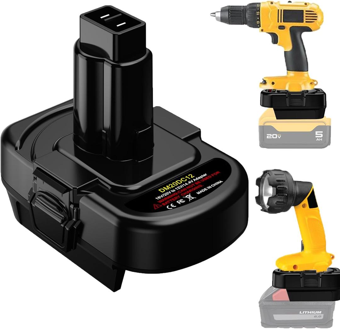 Battery Adapter for DeWalt & for Milwaukee to Dewat 12V/14.4V Ni-CD Battery Adapter Use for Dewat 12V/14.4V Ni-CD Cordless Power Tool (Adapter only)