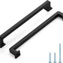 HOME EDIT 10 Pack 7 Inch Matte Black Cabinet Handles Solid Zinc Alloy Pulls for Kitchen Cupboard & Drawer Hardware