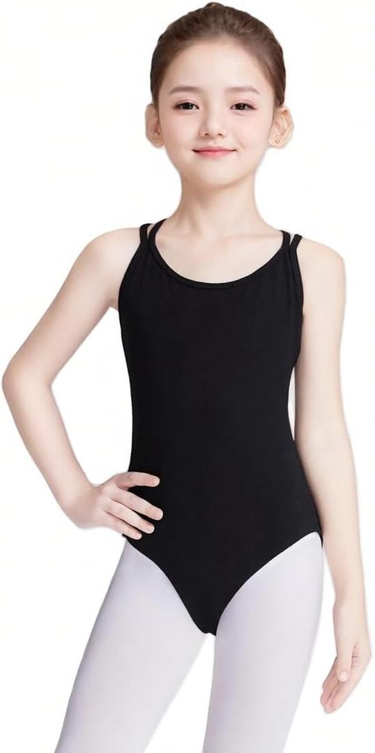 Girls Cotton Ballet Leotard Breathable Dance Leotards with Skirts（Toddler/Little Girls/Big Girls）