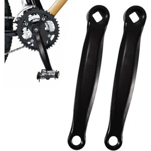 2 PCS Bike Wheel Crank Arm, Mountain Bike Tooth Plate Crank, Road Bike Round Hole Crank Replacement (Only Left Side Crank)