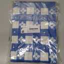 Rectangle Vinyl Table Cloth, Waterproof Elastic Fitted Tablecloth with Flannel Backing, Plastic Table Cover for Picnic, Camping, Outdoor (Blue & White, 30"x72")