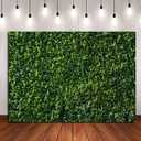 Nature Spring 3D Green Leaves Theme Photo Background Wedding Birthday Party Newborn Baby Shower Photography Backdrops Zoo Decor Shoot Props Bannner (8x6 FT)