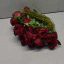 Hananona 50 Artificial Roses in Bulk, Fake Velvet Silk Burgundy Roses Realistic Red Roses for Wedding Centerpieces Flower Arrangement Home Decor (50, Burgundy)