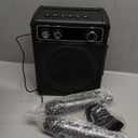 Karaoke Machine, Portable Bluetooth Karaoke Speaker with 2 Wireless Microphones, PA System for Adults Kids with LED Lights & Echo Adjustment, Supports TWS/TF/USB/AUX for Home Party (T03-2 MICS)