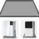 Dehumidifier Drip Mat- 23.6'' x 19.7'' x 0.78'' Silicone Humidifier Drip Tray, With Raised Edge, Non-Slip,Spill-Proof,Dehumidifier Drip Pan,Prevent Water Leakage and Protect Floor & Carpet-Grey