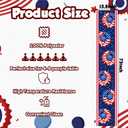 4th of July Decorations - USA Stars Floral Table Runner | Patriotic Decorations for Fourth of July - 250th Anniversary Decor Accessories Party Supplies Favors Indoor Outdoor Home