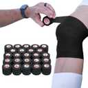 Cramer Eco-Flex Self-Stick Stretch Tape, Cohesive Tape, Flexible Elastic Sports Tape, Athletic Training Supplies, Easy Tear Self-Adherent Bandage Wrap, Bulk Cases, 6 Yard Rolls, Compression Tape (2 in x 6 yd - 24 Rolls, Black)