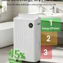 4500 Sq Ft Dehumidifier for Basement, Max 80 Pint with Drain Hose, White