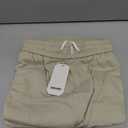 COOFANDY Mens Casual Shorts Cotton Elastic Waist Shorts Drawstring Summer Beach Shorts (Beige, M)